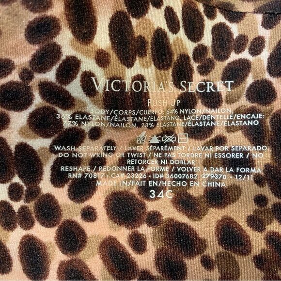 34C Victoria's Secret VINTAGE INCREDIBLE PERFECT PUSH UP BRA RHINESTONES - Picture 7 of 7